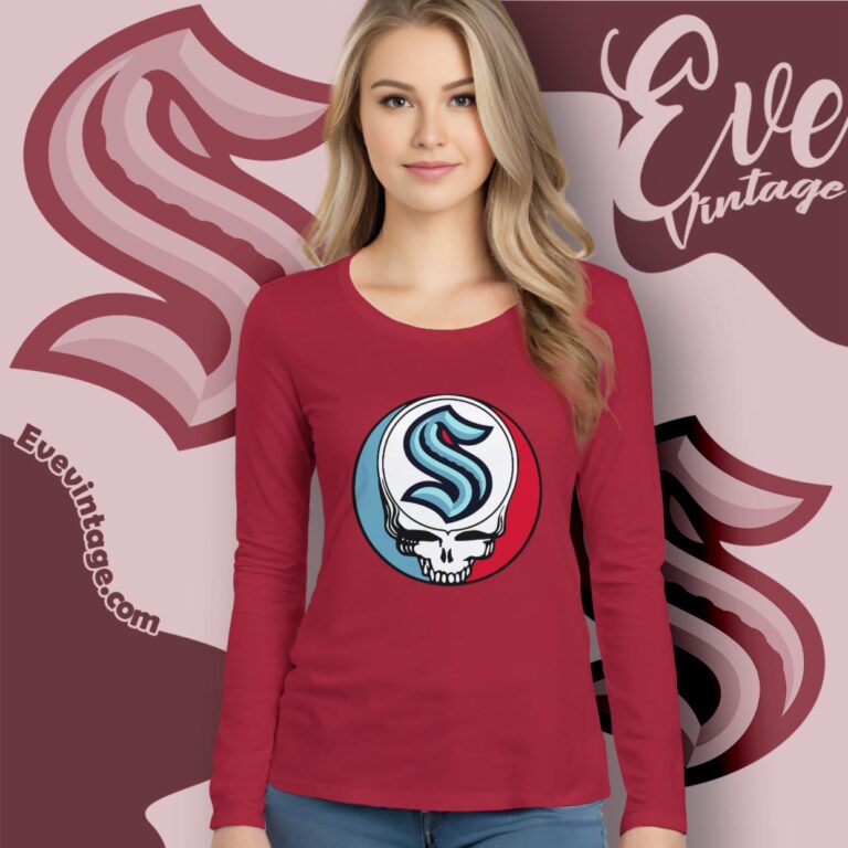 Seattle Kraken Steal Your Face Grateful Dead Shirt Long Sleeve Tee Seattle Kraken Steal Your Face Grateful Dead Shirt Long Sleeve Tee