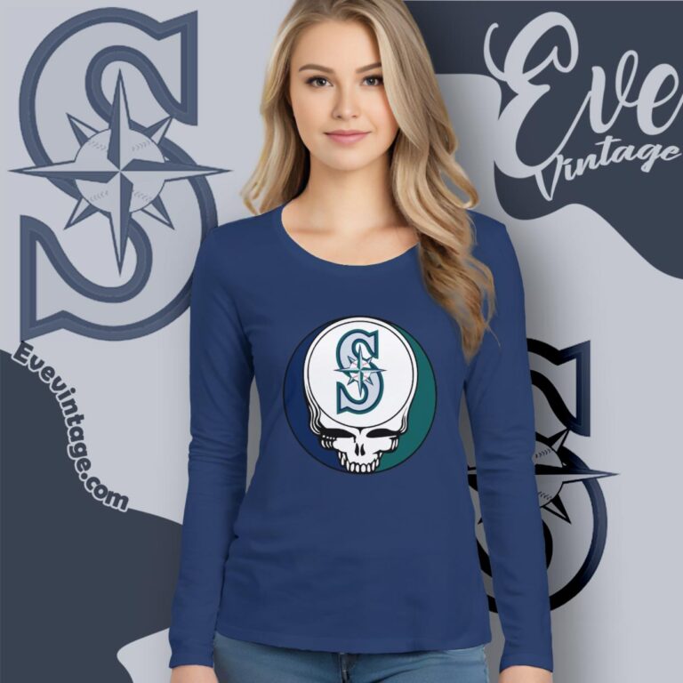 Seattle Mariners Steal Your Face Grateful Dead Shirt Long Sleeve Tee Seattle Mariners Steal Your Face Grateful Dead Shirt Long Sleeve Tee