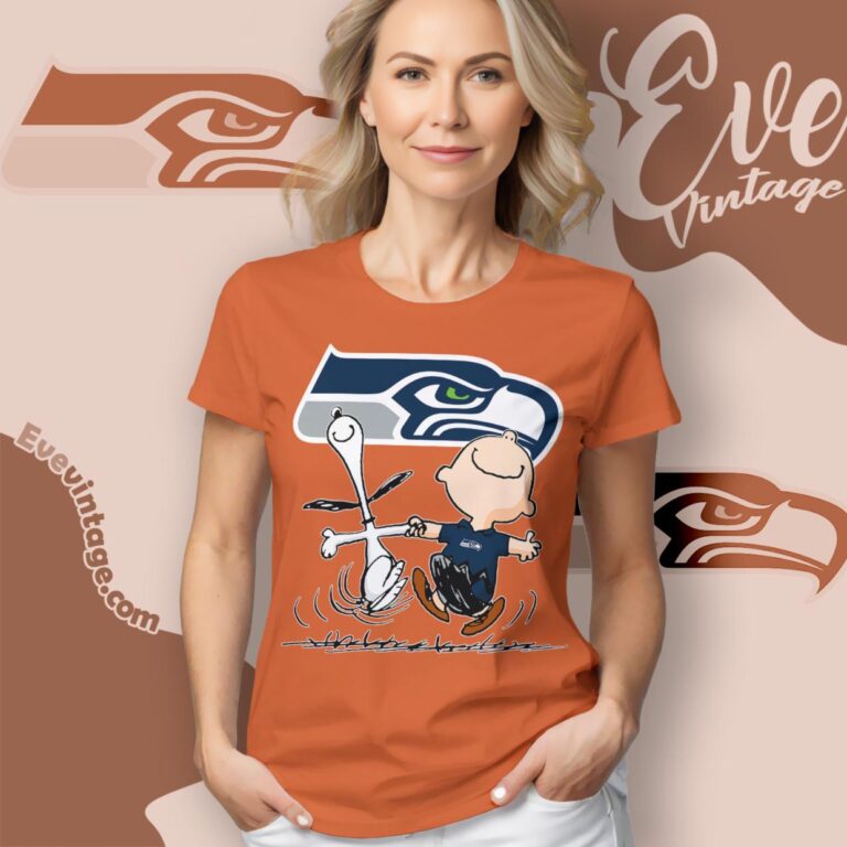 Seattle Seahawks Charlie Brown Snoopy Happy Dancing Shirt Women T Shirt Seattle Seahawks Charlie Brown Snoopy Happy Dancing Shirt Women T Shirt