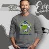 Seattle Seahawks Christmas Grinch Shirt I Hate People But I Love My Seahawks