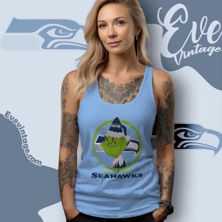 Seattle Seahawks Christmas Grinch Shirt I Hate People But I Love My Seahawks Tank Top Racerback Seattle Seahawks Christmas Grinch Shirt I Hate People But I Love My Seahawks Tank Top Racerback