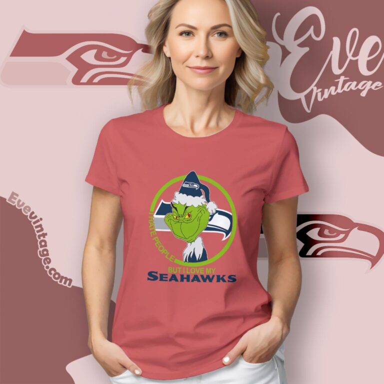 Seattle Seahawks Christmas Grinch Shirt I Hate People But I Love My Seahawks Women T Shirt Seattle Seahawks Christmas Grinch Shirt I Hate People But I Love My Seahawks Women T Shirt