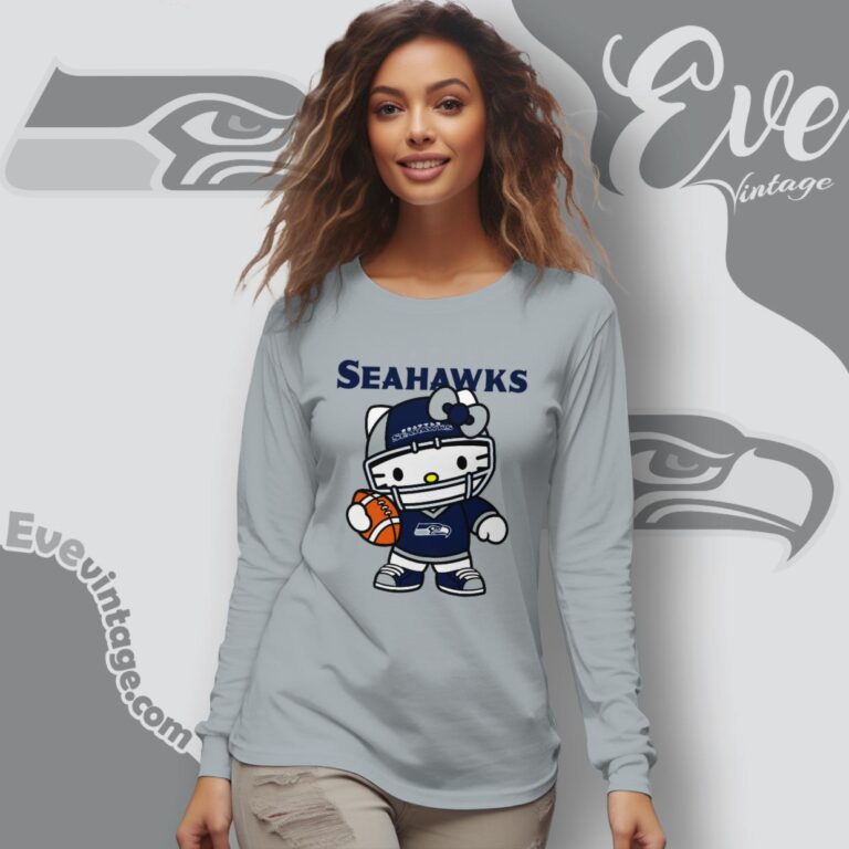 Seattle Seahawks Hello Kitty Shirt Long Sleeve Tee Seattle Seahawks Hello Kitty Shirt Long Sleeve Tee