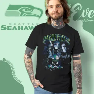 Seattle Seahawks Horror Halloween Shirt T shirt