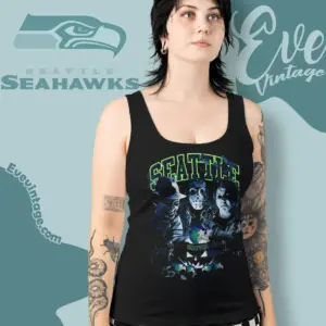 Seattle Seahawks Horror Halloween Shirt Tank Top Racerback
