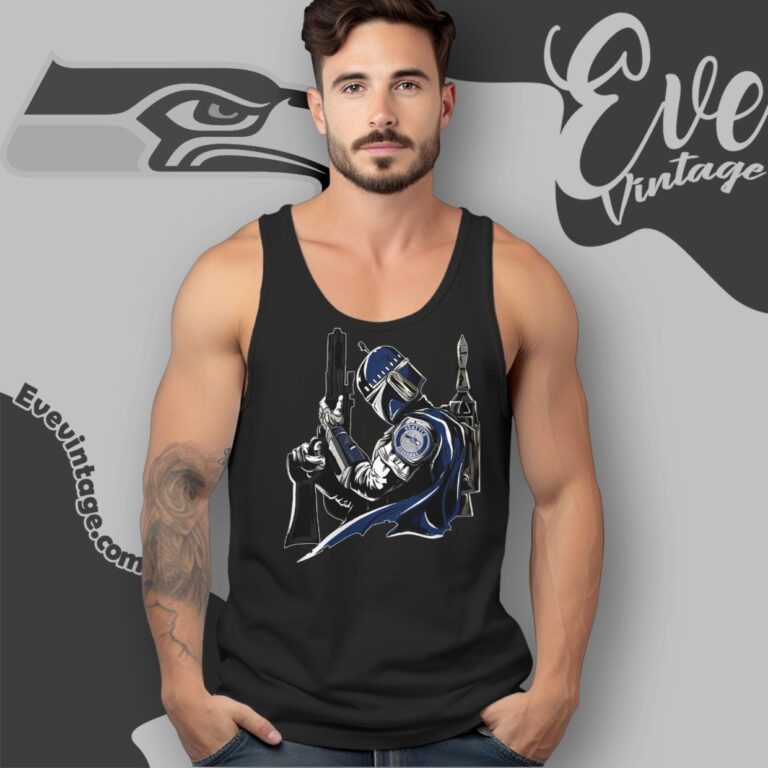 Seattle Seahawks Mandalorian Star Wars Shirt Tank Top Racerback Seattle Seahawks Mandalorian Star Wars Shirt Tank Top Racerback