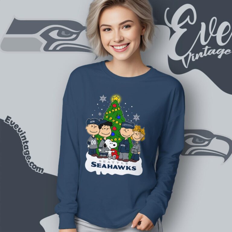Seattle Seahawks Snoopy The Peanuts Christmas Shirt Long Sleeve Tee Seattle Seahawks Snoopy The Peanuts Christmas Shirt Long Sleeve Tee