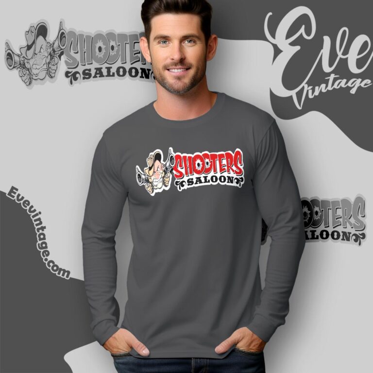 Shooter's Saloon Brenham Shirt Texas Dive Bar Long Sleeve Tee Shooter's Saloon Brenham Shirt Texas Dive Bar Long Sleeve Tee