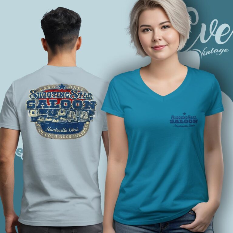 Shooting Star Saloon Shirt Utah Dive Bar V Neck TShirt Shooting Star Saloon Shirt Utah Dive Bar V Neck TShirt