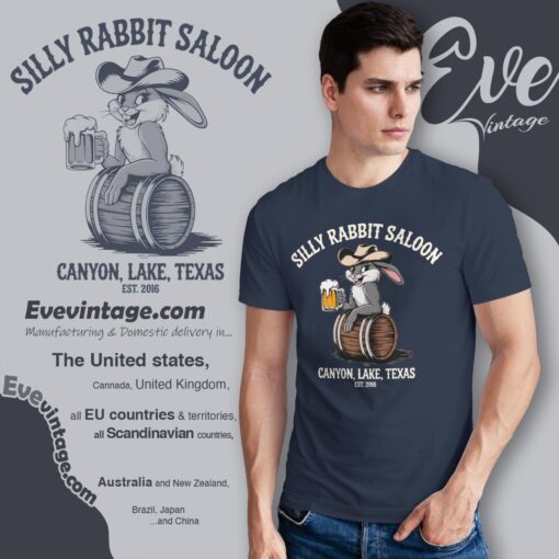 Silly Rabbit Saloon Shirt – Canyon Lake Texas Dive Bar Tee