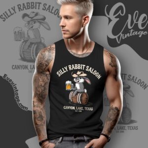 Silly Rabbit Saloon Shirt Canyon Lake Tx Dive Bar Tank Top Racerback