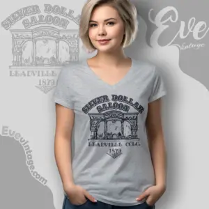 Silver Dollar Saloon Shirt Leadville Co Dive Bar V Neck TShirt