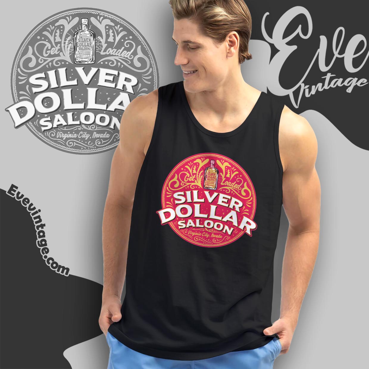 Silver Dollar Saloon Shirt – Virginia Nevada Dive Bar Tee Silver Dollar Saloon Shirt – Virginia Nevada Dive Bar Tee