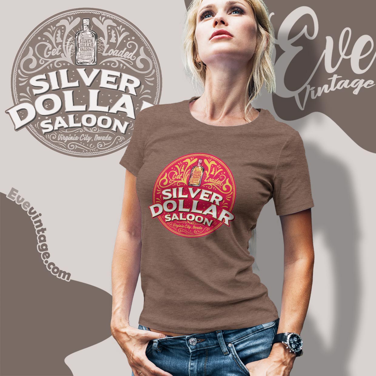Silver Dollar Saloon Shirt – Virginia Nevada Dive Bar Tee Silver Dollar Saloon Shirt – Virginia Nevada Dive Bar Tee
