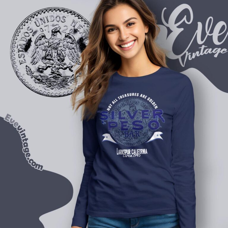 Silver Peso Bar Shirt Long Sleeve Tee Silver Peso Bar Shirt Long Sleeve Tee