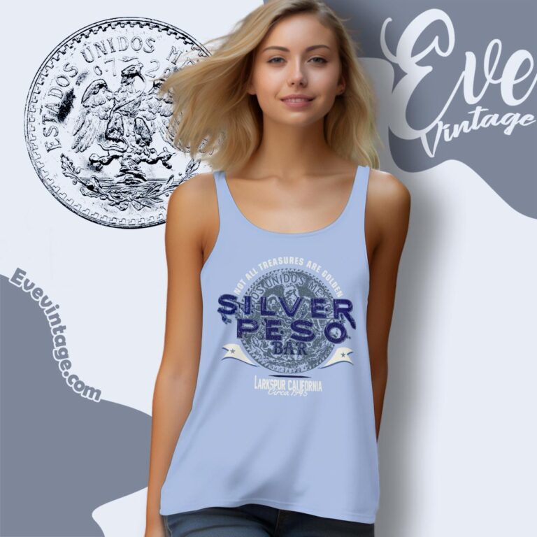 Silver Peso Bar Shirt Tank Top Racerback Silver Peso Bar Shirt Tank Top Racerback