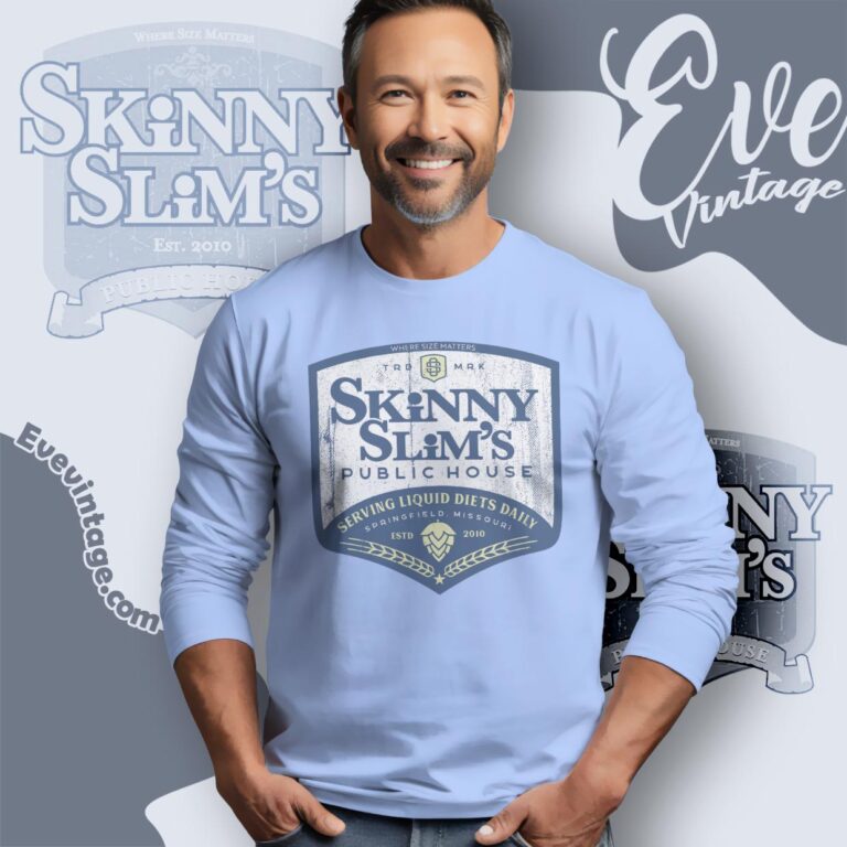 Skinny Slim's Public House Shirt Missouri Dive Bar Long Sleeve Tee Skinny Slim's Public House Shirt Missouri Dive Bar Long Sleeve Tee
