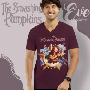 Smashing Pumpkins Mellon Collie Star Angel V Neck TShirt