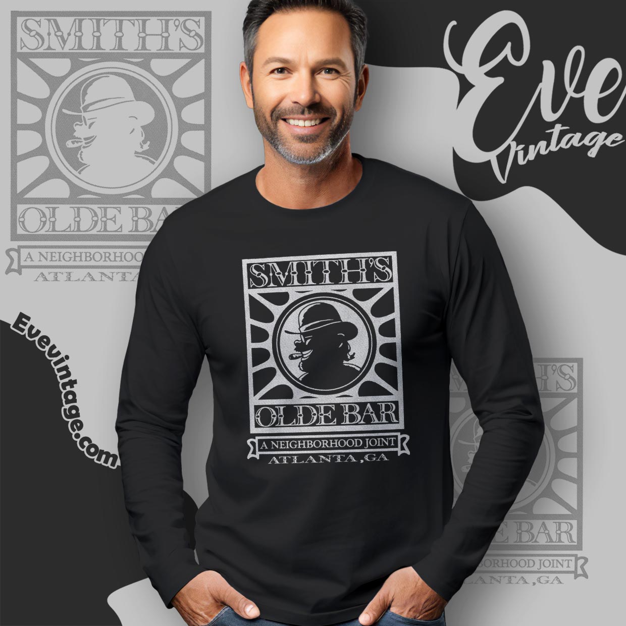 Smith's Olde Bar Shirt Atlanta Ga Dive Bar Long Sleeve Tee Smith's Olde Bar Shirt Atlanta Ga Dive Bar Long Sleeve Tee
