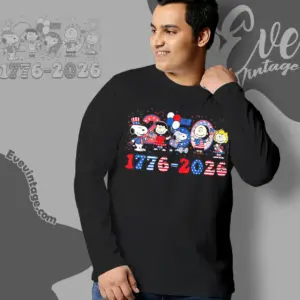Snoopy 250th Anniversary Shirt peanuts Patriotic Long Sleeve Tee