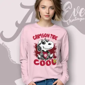 Snoopy Alabama Crimson Tide Cool Long Sleeve Tee