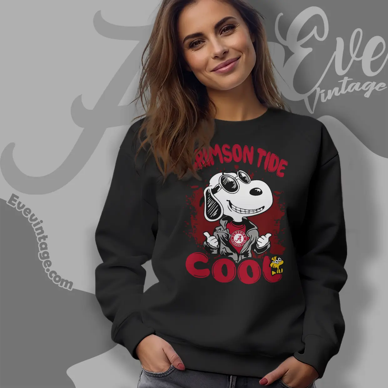 Snoopy Alabama Crimson Tide Cool Sweatshirt Snoopy Alabama Crimson Tide Cool Sweatshirt