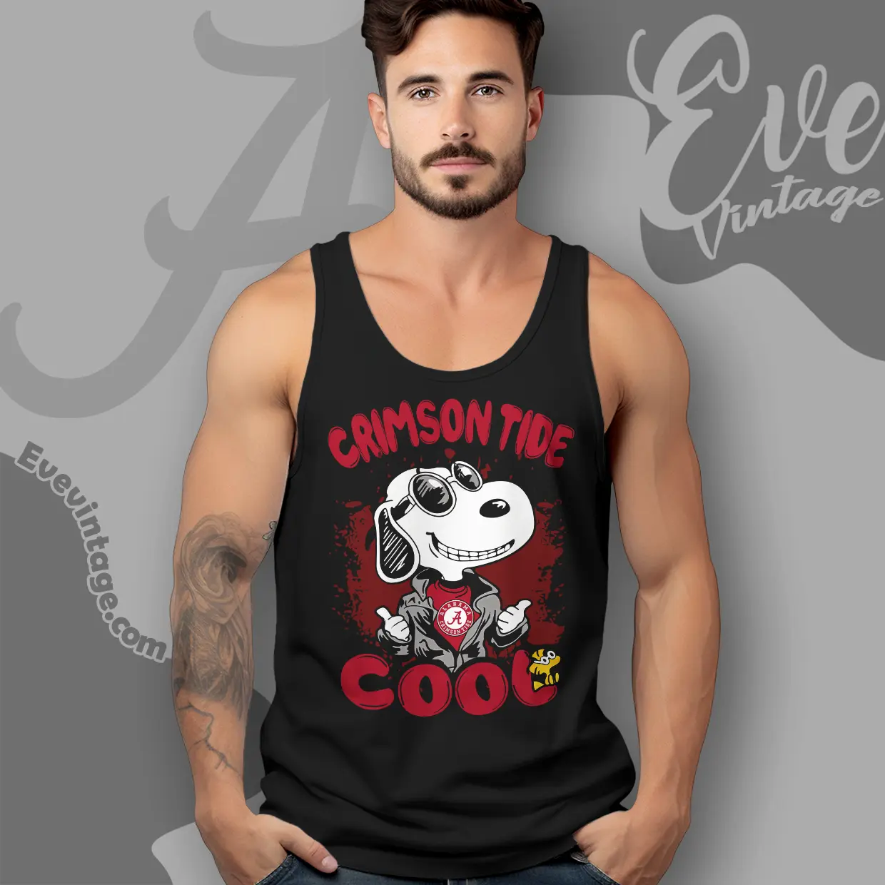 Snoopy Alabama Crimson Tide Cool Tank Top Racerback Snoopy Alabama Crimson Tide Cool Tank Top Racerback