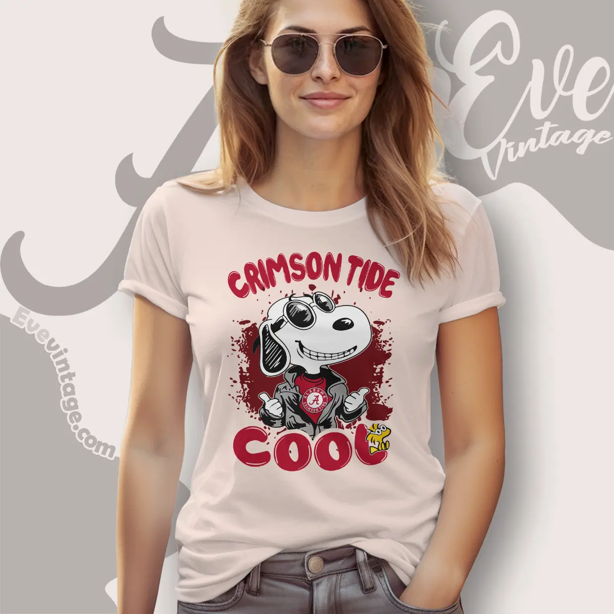 Snoopy Alabama Crimson Tide Cool Women T shirt Snoopy Alabama Crimson Tide Cool Women T shirt