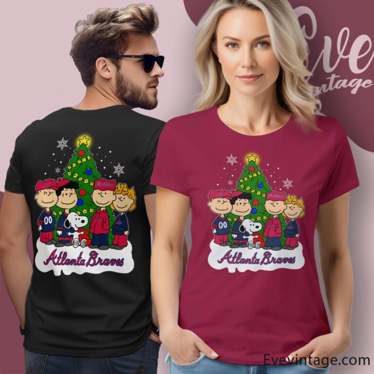 Snoopy And Friends Atlanta Braves Christmas Shirt Women T Shirt Snoopy And Friends Atlanta Braves Christmas Shirt Women T Shirt