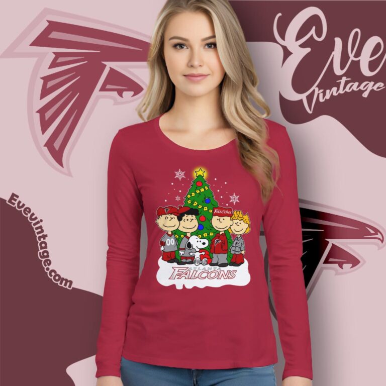 Snoopy And Friends Atlanta Falcons Christmas Shirt Long Sleeve Tee Snoopy And Friends Atlanta Falcons Christmas Shirt Long Sleeve Tee