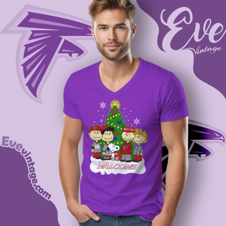 Snoopy And Friends Atlanta Falcons Christmas Shirt V Neck TShirt Snoopy And Friends Atlanta Falcons Christmas Shirt V Neck TShirt