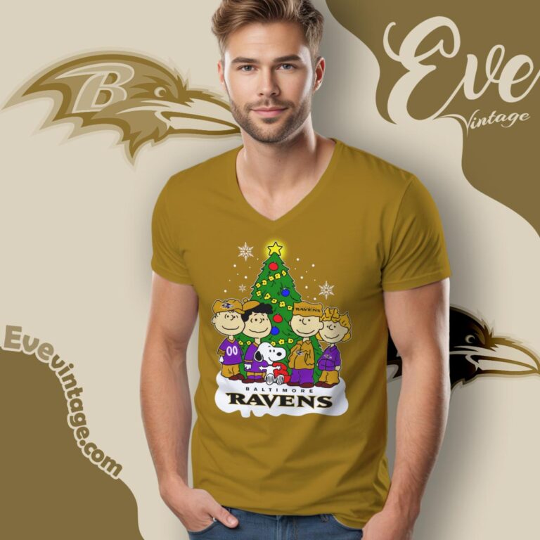 Snoopy And Friends Baltimore Ravens Christmas Shirt V Neck TShirt Snoopy And Friends Baltimore Ravens Christmas Shirt V Neck TShirt