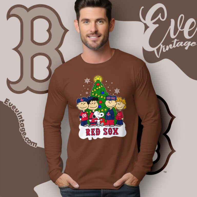 Snoopy And Friends Boston Red Sox Christmas Shirt Long Sleeve Tee Snoopy And Friends Boston Red Sox Christmas Shirt Long Sleeve Tee
