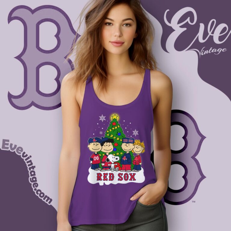 Snoopy And Friends Boston Red Sox Christmas Shirt Tank Top Racerback Snoopy And Friends Boston Red Sox Christmas Shirt Tank Top Racerback