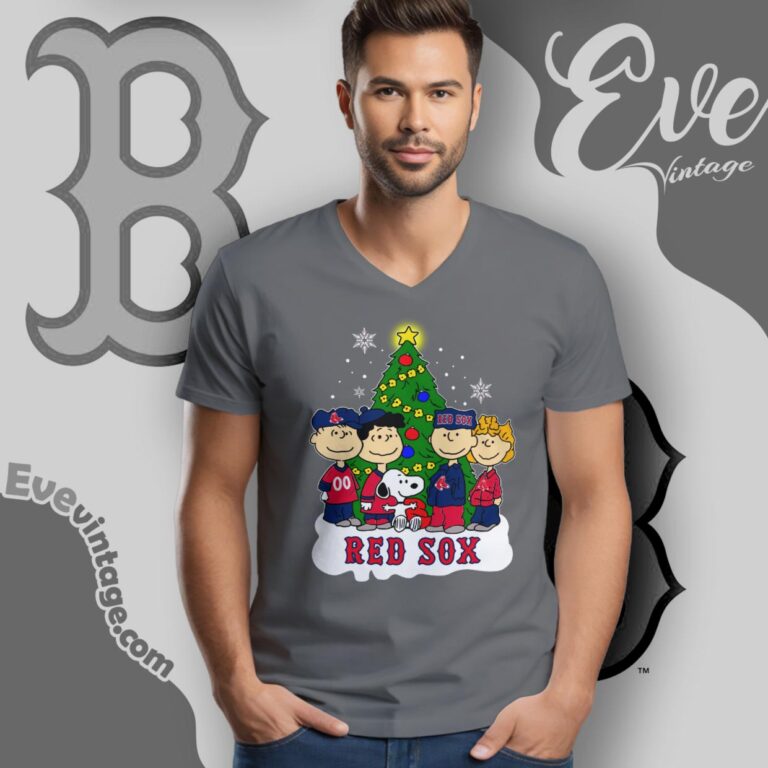 Snoopy And Friends Boston Red Sox Christmas Shirt V Neck TShirt Snoopy And Friends Boston Red Sox Christmas Shirt V Neck TShirt