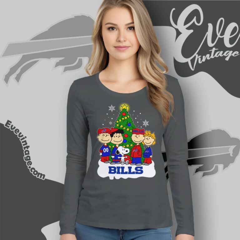 Snoopy And Friends Buffalo Bills Christmas Shirt Long Sleeve Tee Snoopy And Friends Buffalo Bills Christmas Shirt Long Sleeve Tee