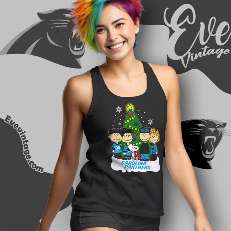 Snoopy And Friends Carolina Panthers Christmas Shirt Tank Top Racerback Snoopy And Friends Carolina Panthers Christmas Shirt Tank Top Racerback