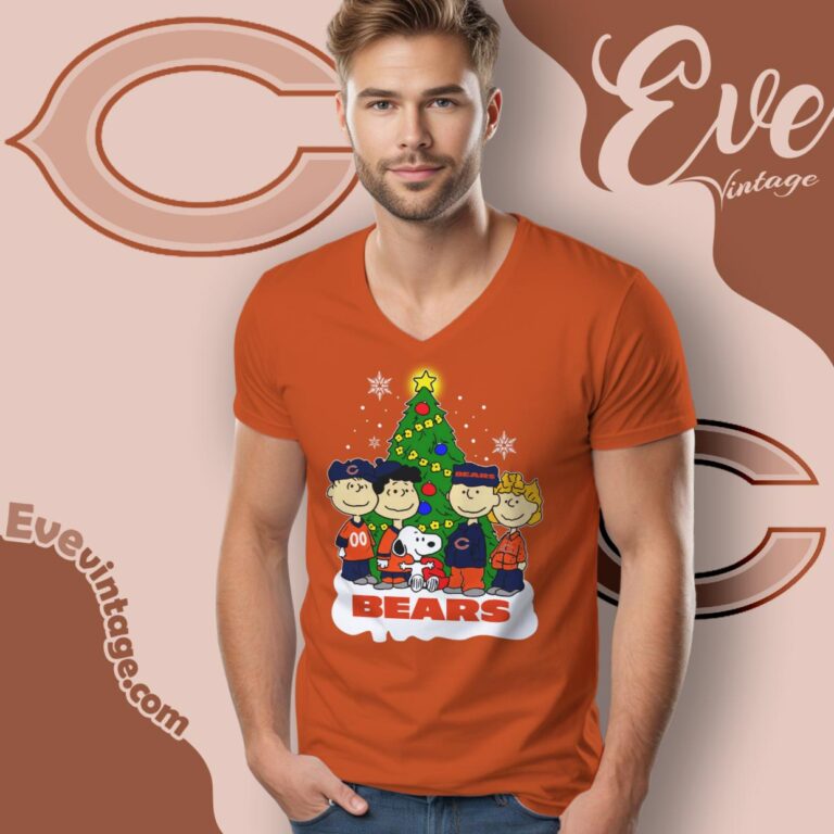 Snoopy And Friends Chicago Bears Christmas Shirt V Neck TShirt Snoopy And Friends Chicago Bears Christmas Shirt V Neck TShirt
