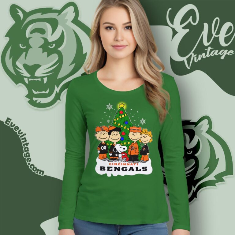 Snoopy And Friends Cincinnati Bengals Christmas Shirt Long Sleeve Tee Snoopy And Friends Cincinnati Bengals Christmas Shirt Long Sleeve Tee