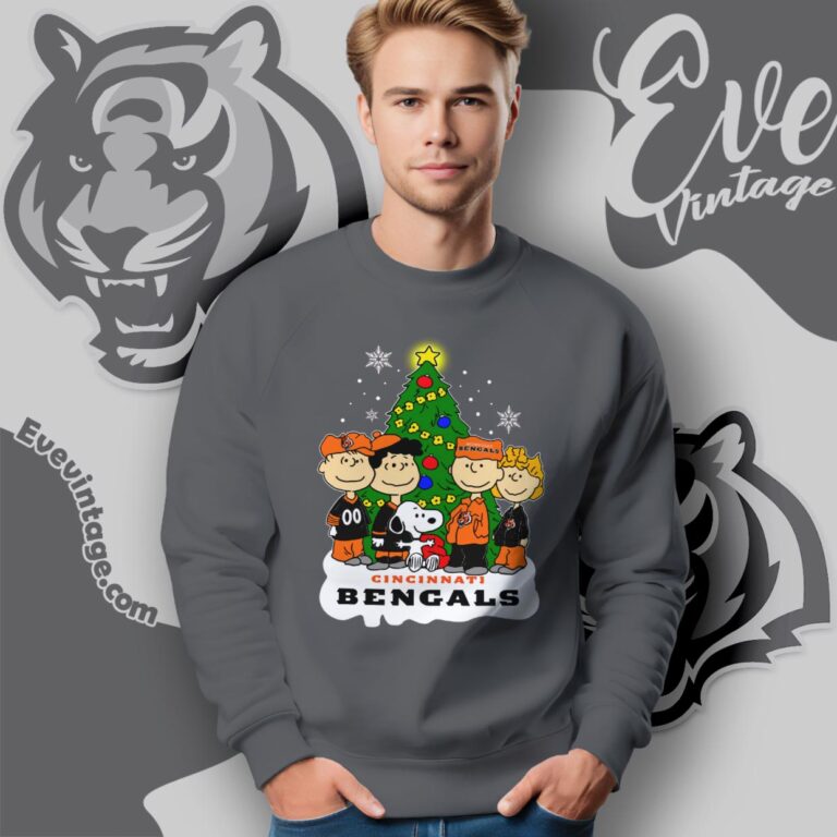 Snoopy And Friends Cincinnati Bengals Christmas Shirt Sweatshirt Snoopy And Friends Cincinnati Bengals Christmas Shirt Sweatshirt
