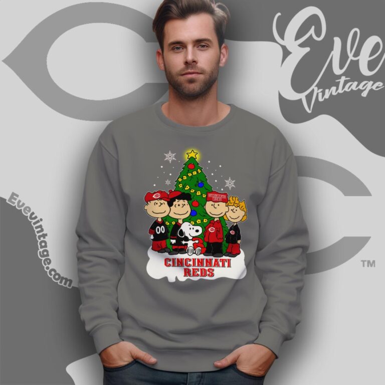 Snoopy And Friends Cincinnati Reds Christmas Shirt Sweatshirt Snoopy And Friends Cincinnati Reds Christmas Shirt Sweatshirt