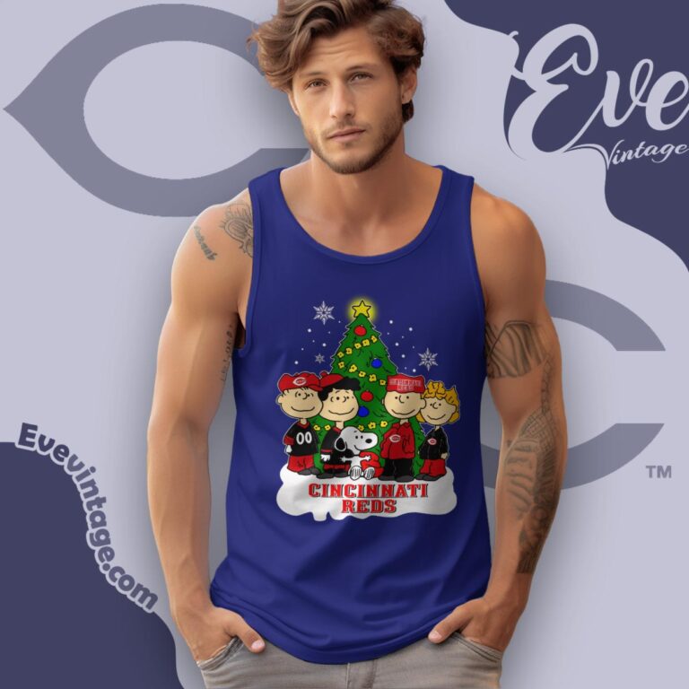 Snoopy And Friends Cincinnati Reds Christmas Shirt Tank Top Racerback Snoopy And Friends Cincinnati Reds Christmas Shirt Tank Top Racerback