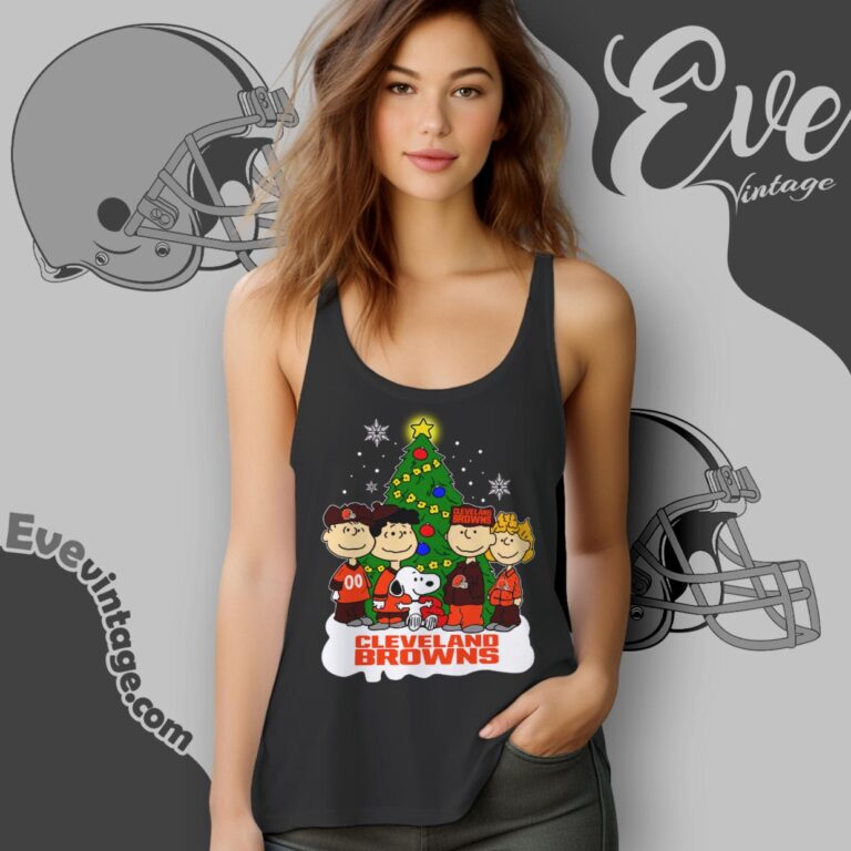 Snoopy And Friends Cleveland Browns Christmas Shirt Tank Top Racerback Snoopy And Friends Cleveland Browns Christmas Shirt Tank Top Racerback