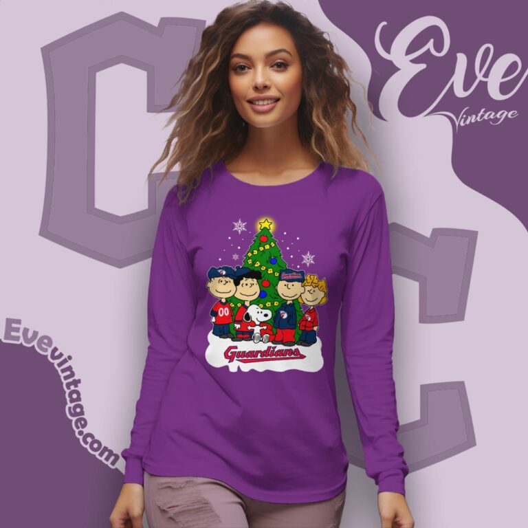 Snoopy And Friends Cleveland Guardians Christmas Shirt Long Sleeve Tee Snoopy And Friends Cleveland Guardians Christmas Shirt Long Sleeve Tee