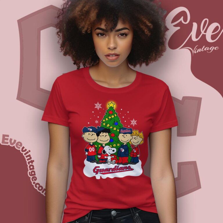 Snoopy And Friends Cleveland Guardians Christmas Shirt Women T Shirt Snoopy And Friends Cleveland Guardians Christmas Shirt Women T Shirt