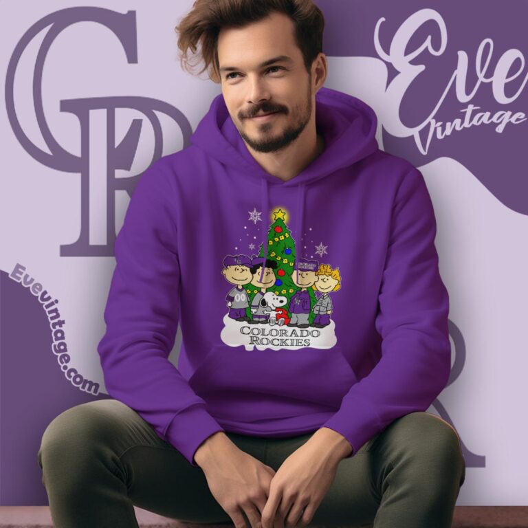 Snoopy And Friends Colorado Rockies Christmas Shirt Hoodie Snoopy And Friends Colorado Rockies Christmas Shirt Hoodie