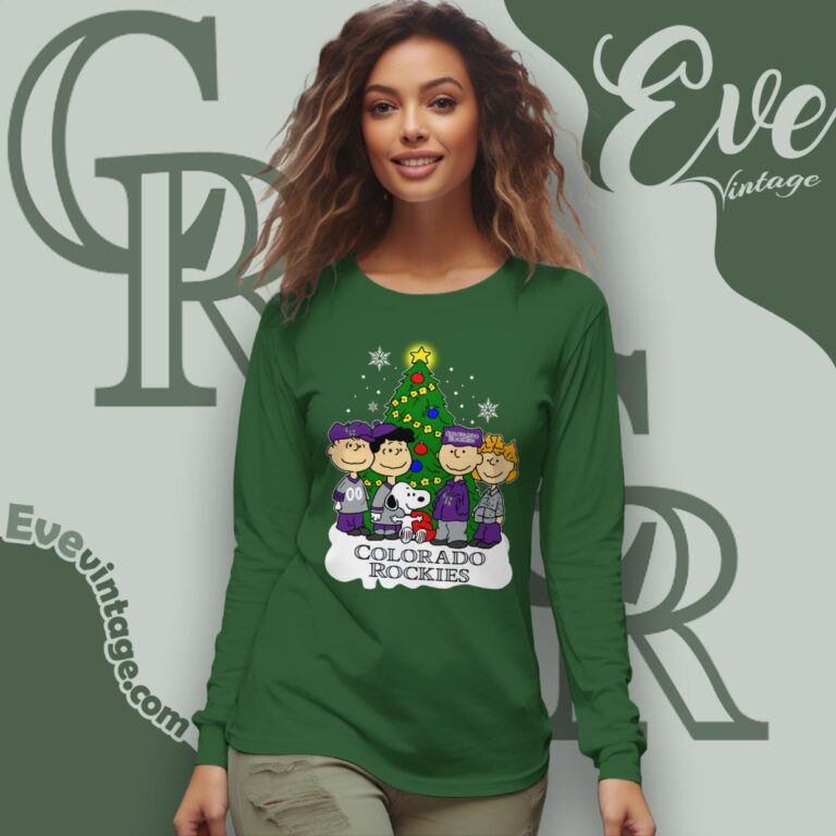 Snoopy And Friends Colorado Rockies Christmas Shirt Long Sleeve Tee Snoopy And Friends Colorado Rockies Christmas Shirt Long Sleeve Tee