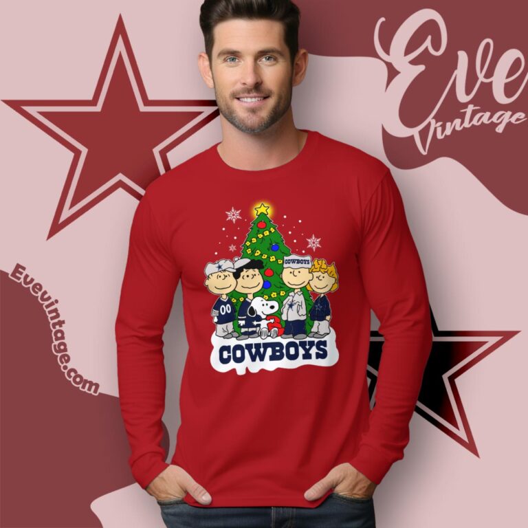 Snoopy And Friends Dallas Cowboys Christmas Shirt Long Sleeve Tee Snoopy And Friends Dallas Cowboys Christmas Shirt Long Sleeve Tee