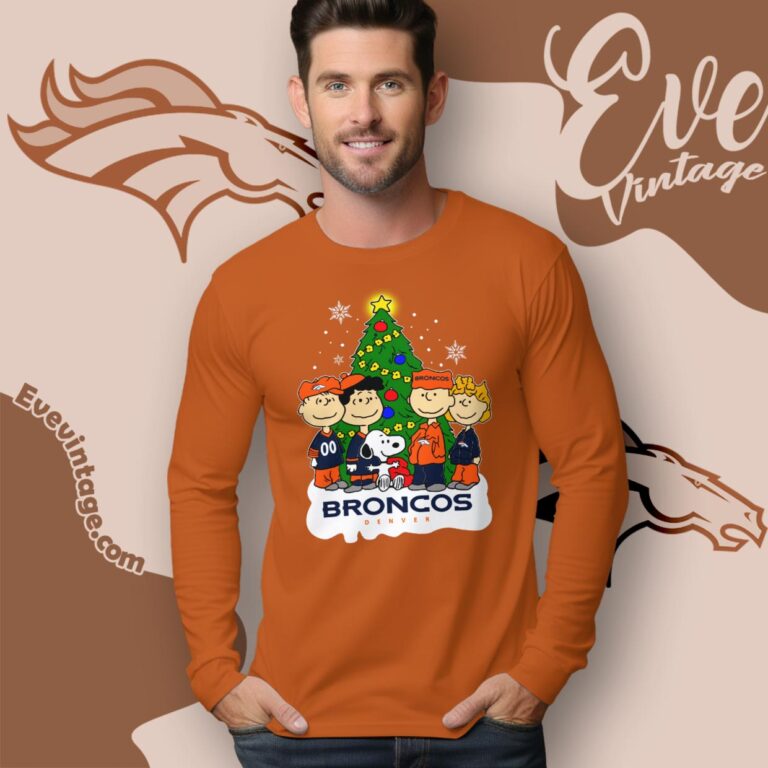 Snoopy And Friends Denver Broncos Christmas Shirt Long Sleeve Tee Snoopy And Friends Denver Broncos Christmas Shirt Long Sleeve Tee