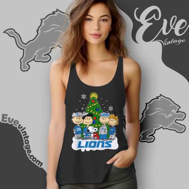 Snoopy And Friends Detroit Lions Christmas Shirt Tank Top Racerback Snoopy And Friends Detroit Lions Christmas Shirt Tank Top Racerback